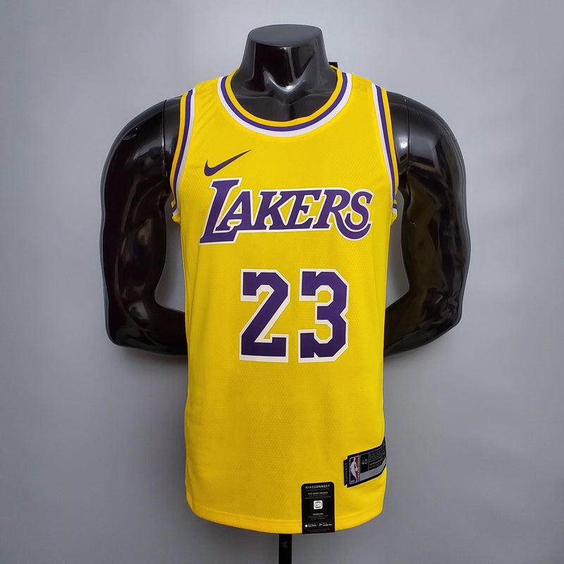 Camisa NBA Lakers #23 James Finals Yellow - 23/24