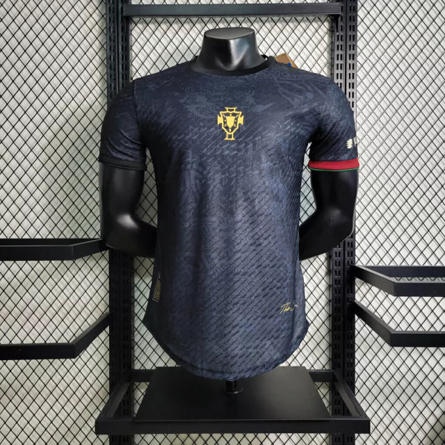 Camisa Portugal Especial CR7 GOAT - Preta - Nike - Masculina Jogador